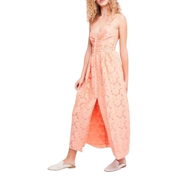 Free People Fresh As A Daisy A Line Maxi Dress Size 10 - Picture 1 of 10